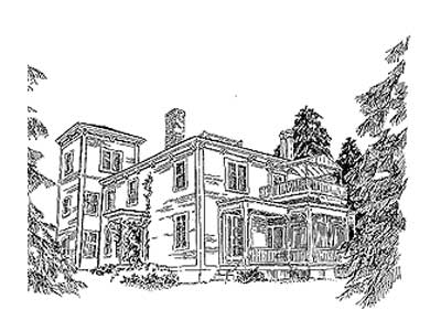 Charcoal drawing of the Pines